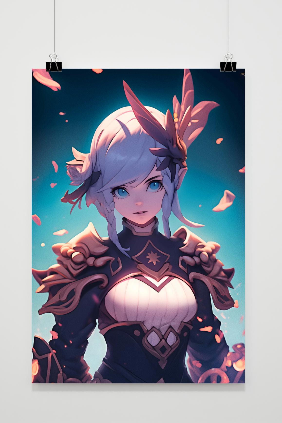 Affiche Guerrier Anime de 25 Artstreet