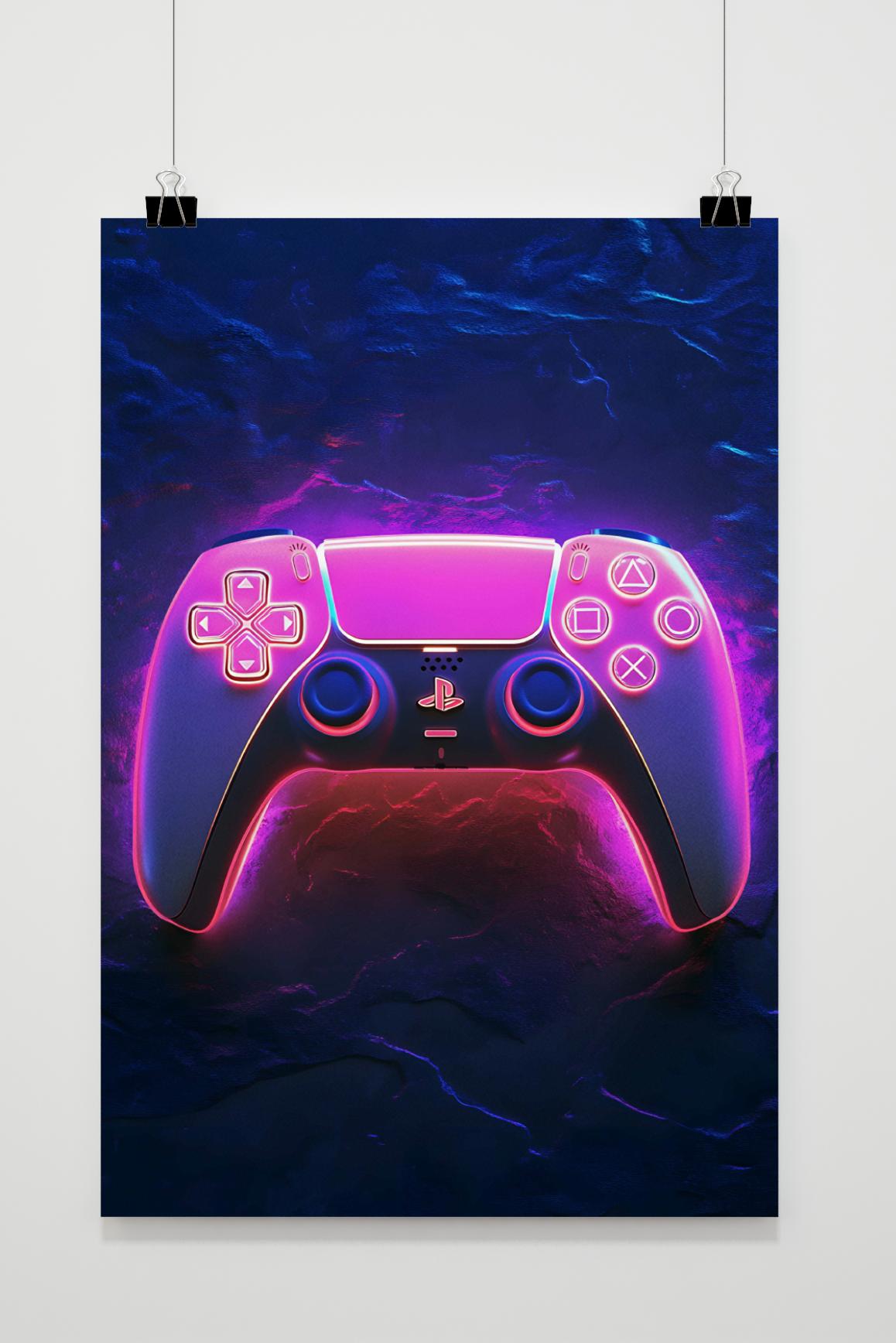 Póster Game Controller Neon de 25 Artstreet