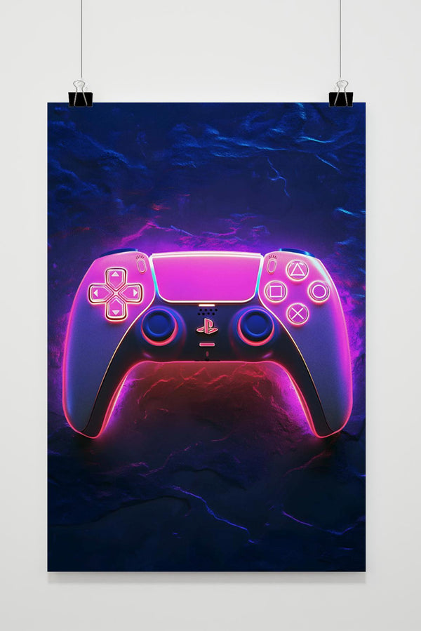 Póster Game Controller Neon
