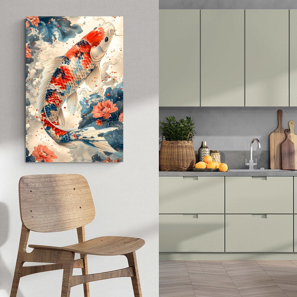 Koi et Fleurs dans un intérieur