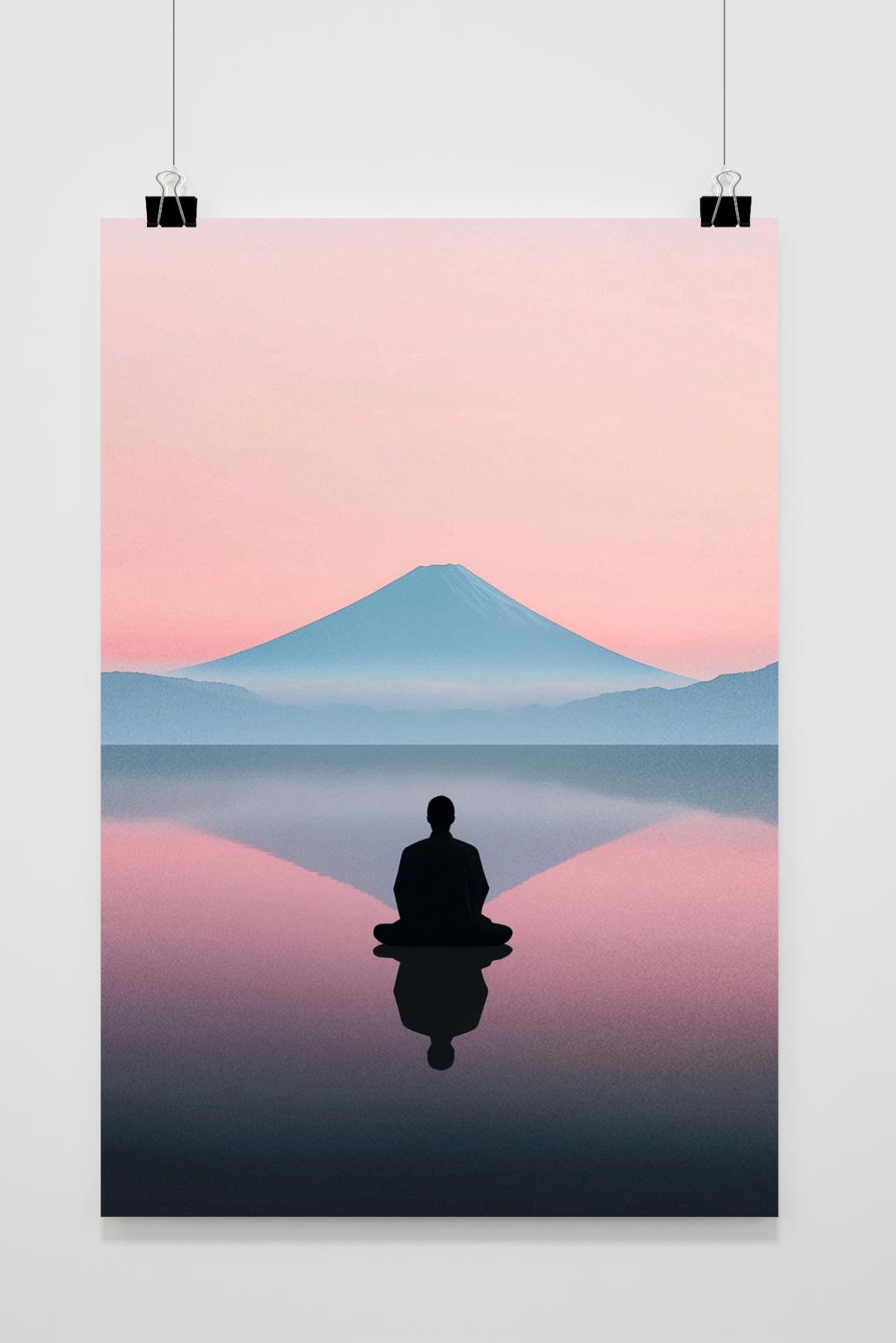 Affiche Homme en Méditation de 25 Artstreet