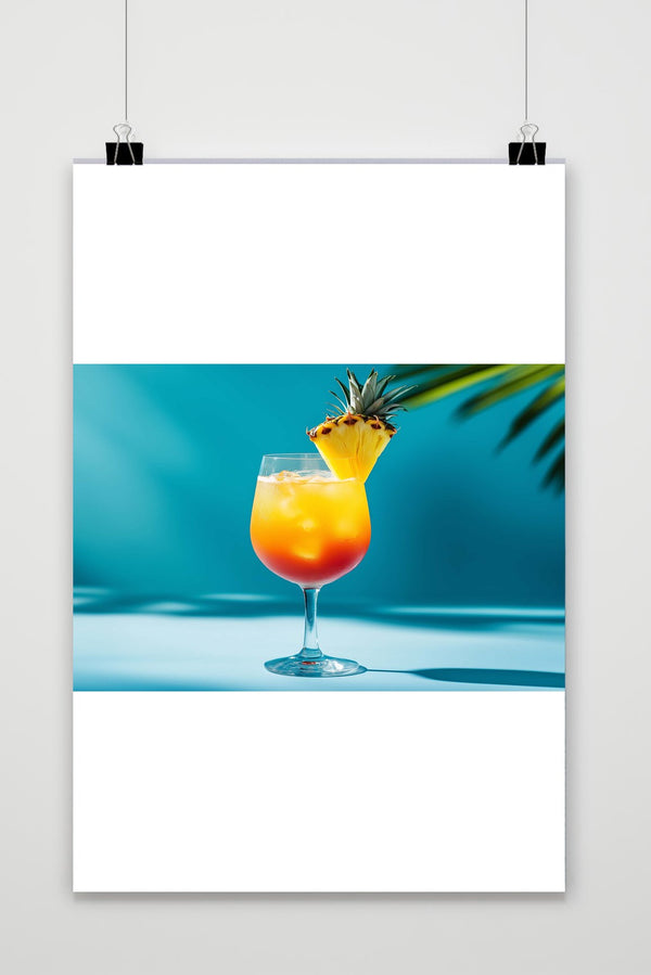 Affiche Cocktail Ananas