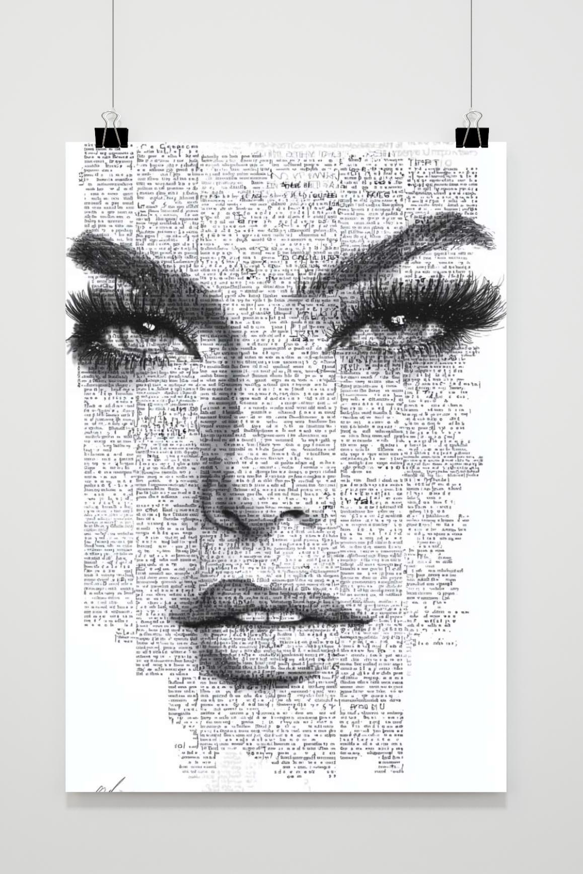 Affiche Portrait Textuel de 25 Artstreet
