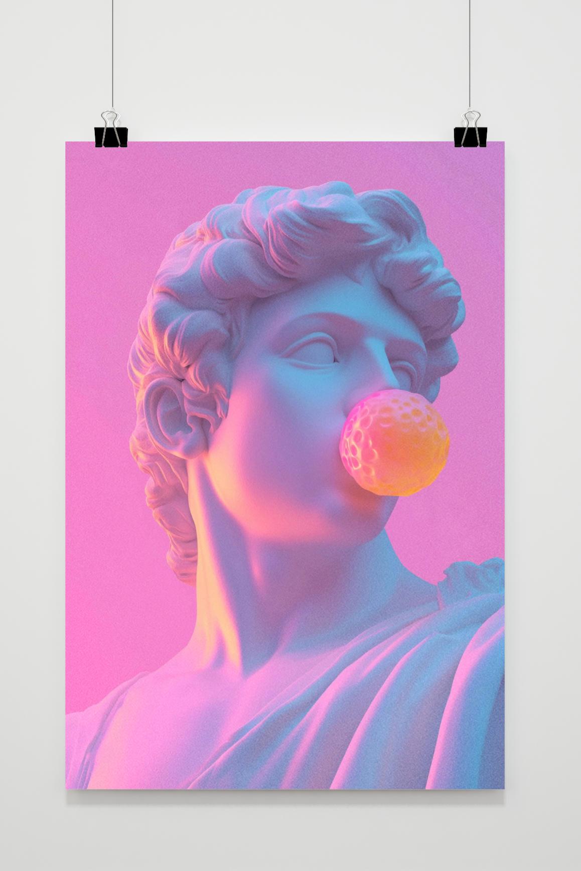 Affiche Dieu grec chewing-gum de 25 Artstreet