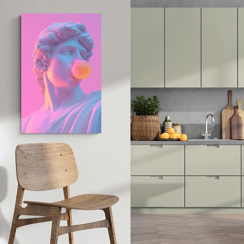 Dieu grec chewing-gum dans un intérieur