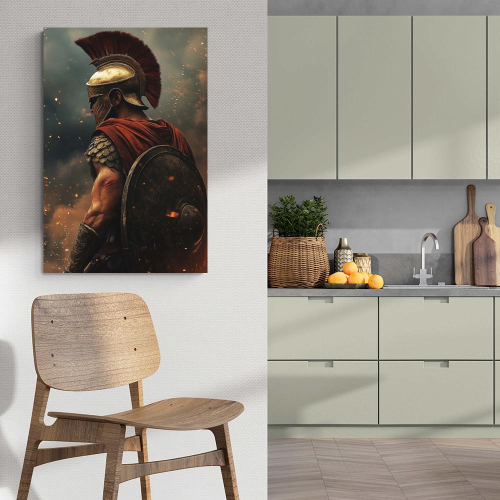 Guerrier Spartiate dans un intérieur