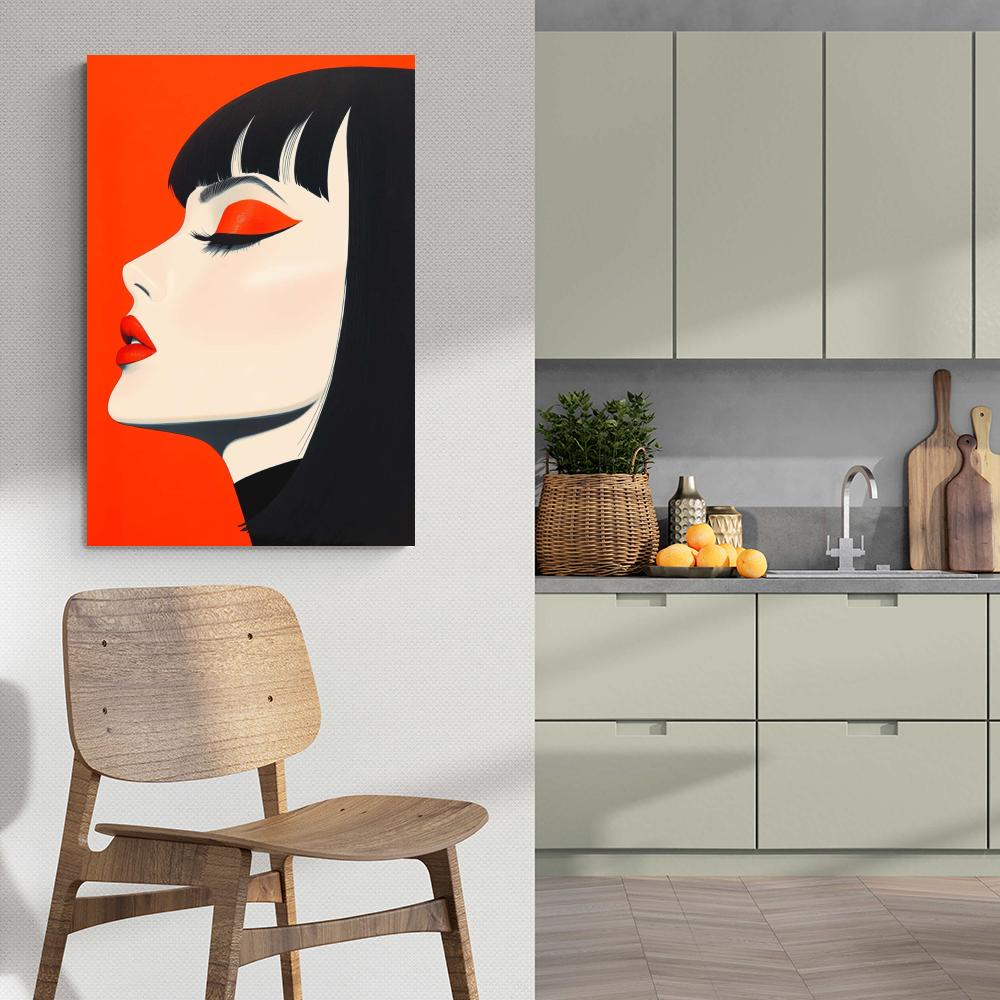 Dame Pop Art dans un intérieur
