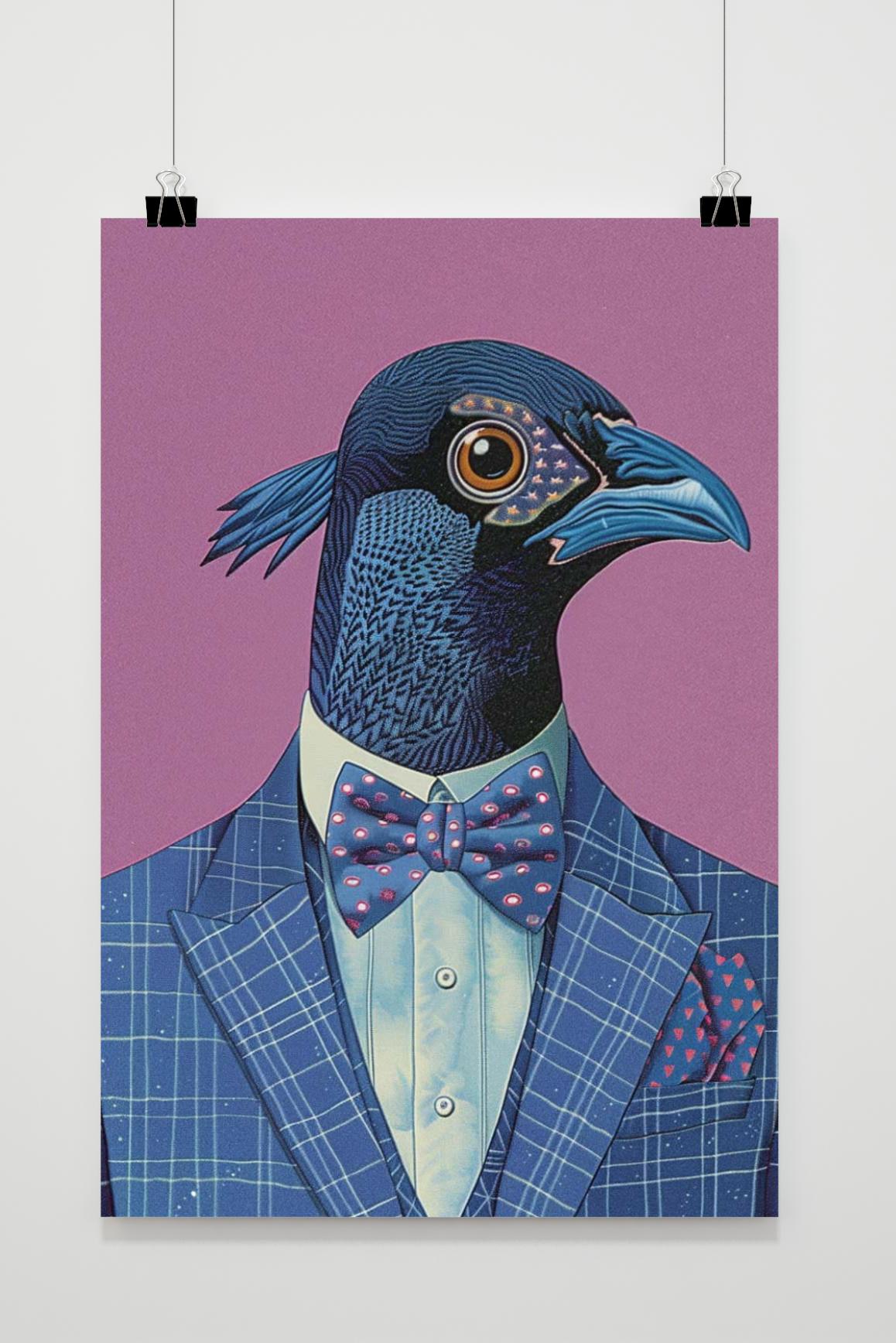 Affiche Oiseau en Costume de 25 Artstreet
