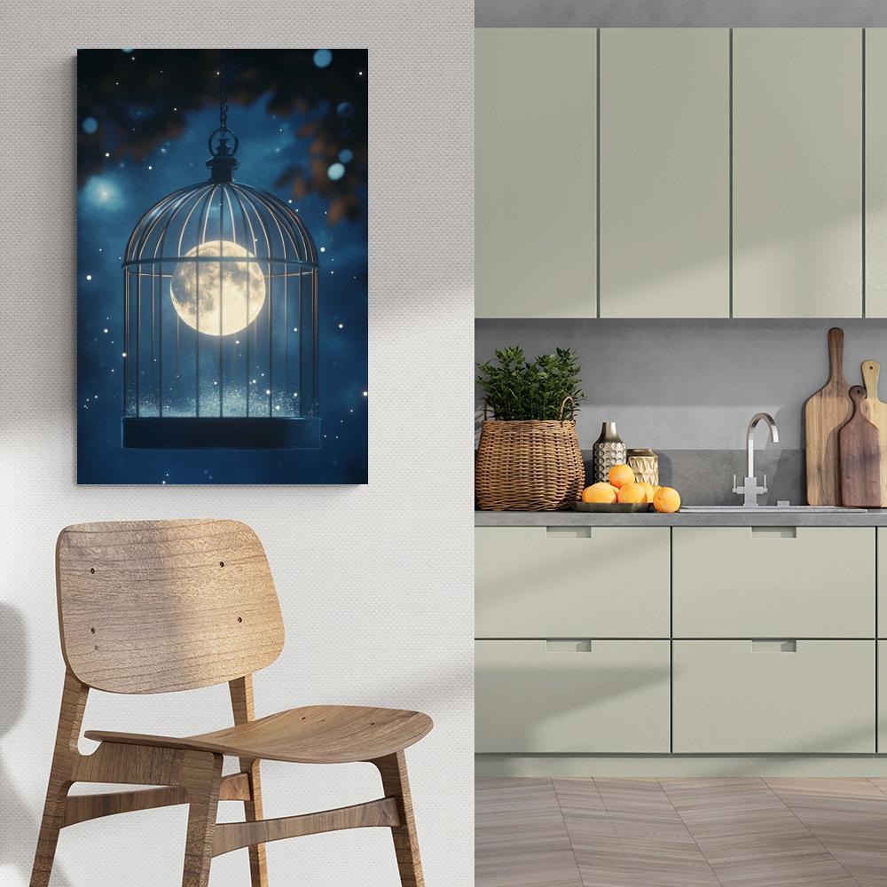 Lune en Cage dans un intérieur