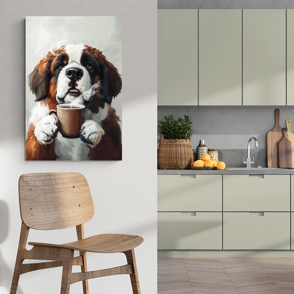 Chien café dans un intérieur