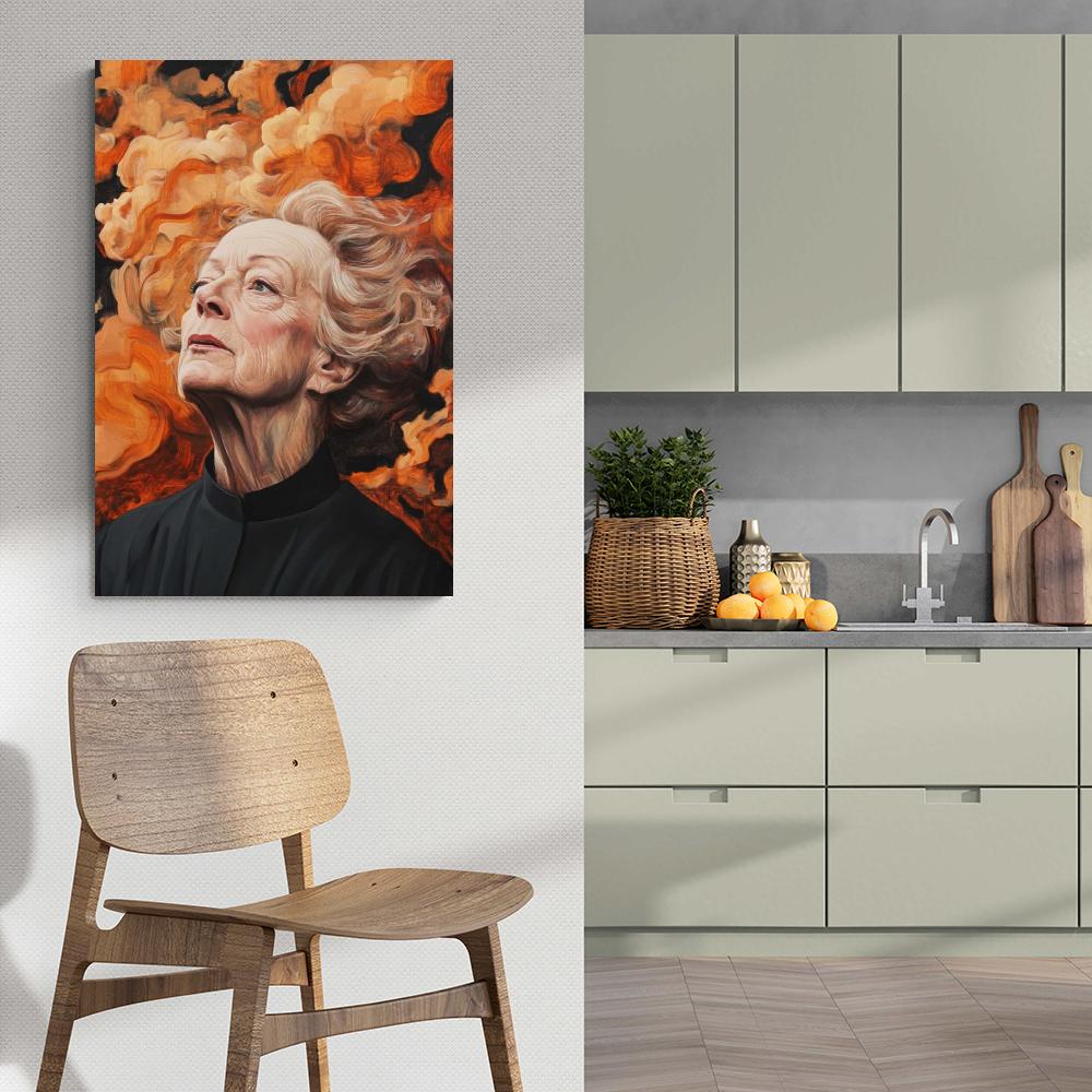 Maggie Smith dans un intérieur