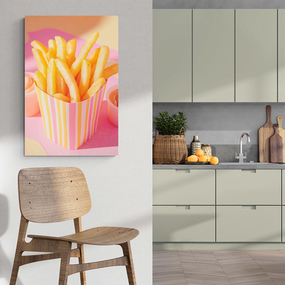 Frites françaises dans un intérieur