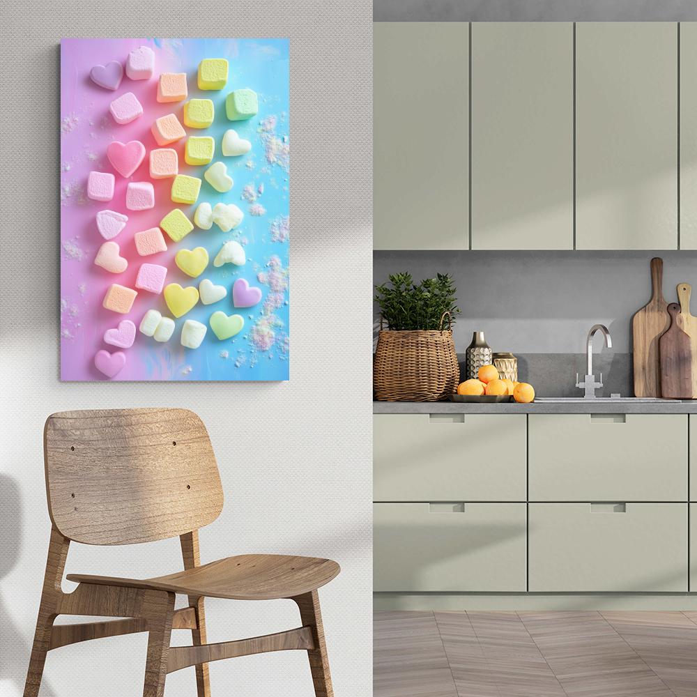Chamallows Pastel dans un intérieur
