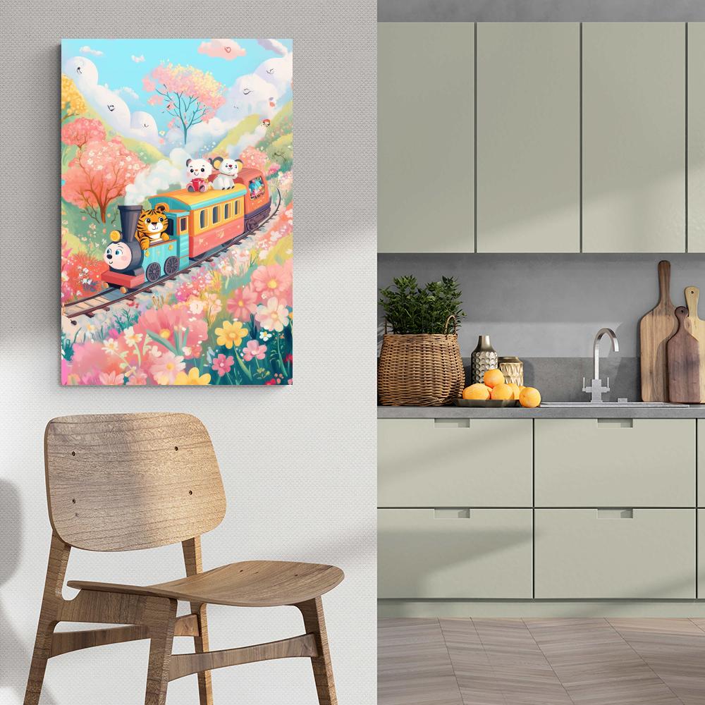 Animaux Train dans un intérieur