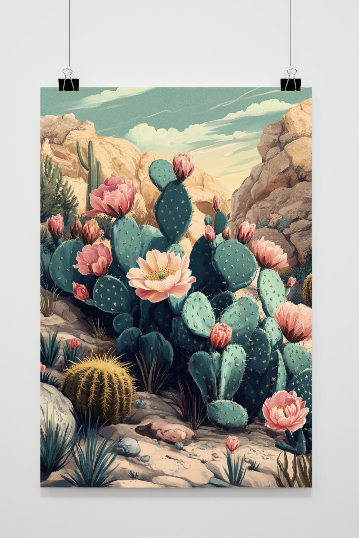 Póster Flor de Cactus de 25 Artstreet