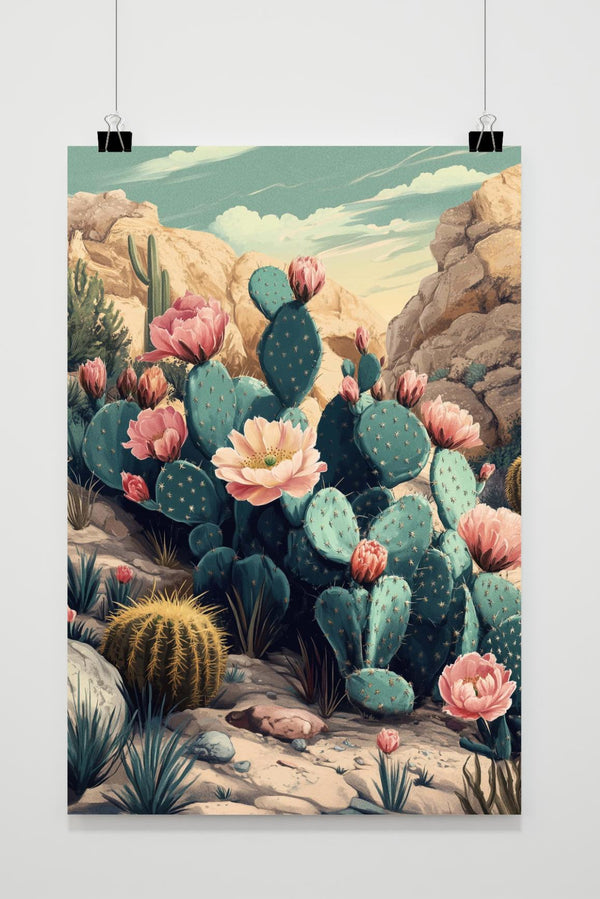 Póster Flor de Cactus