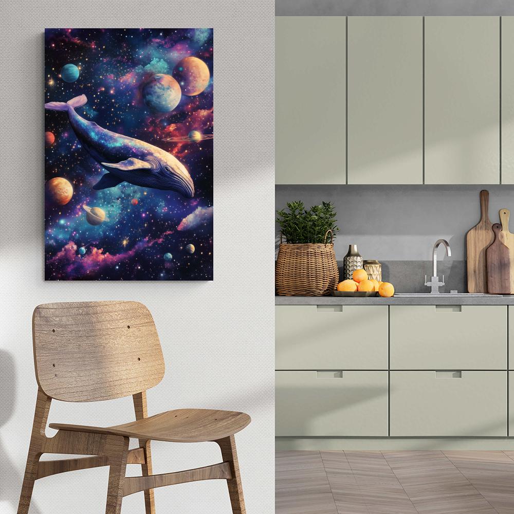 Baleine dans l'Univers dans un intérieur