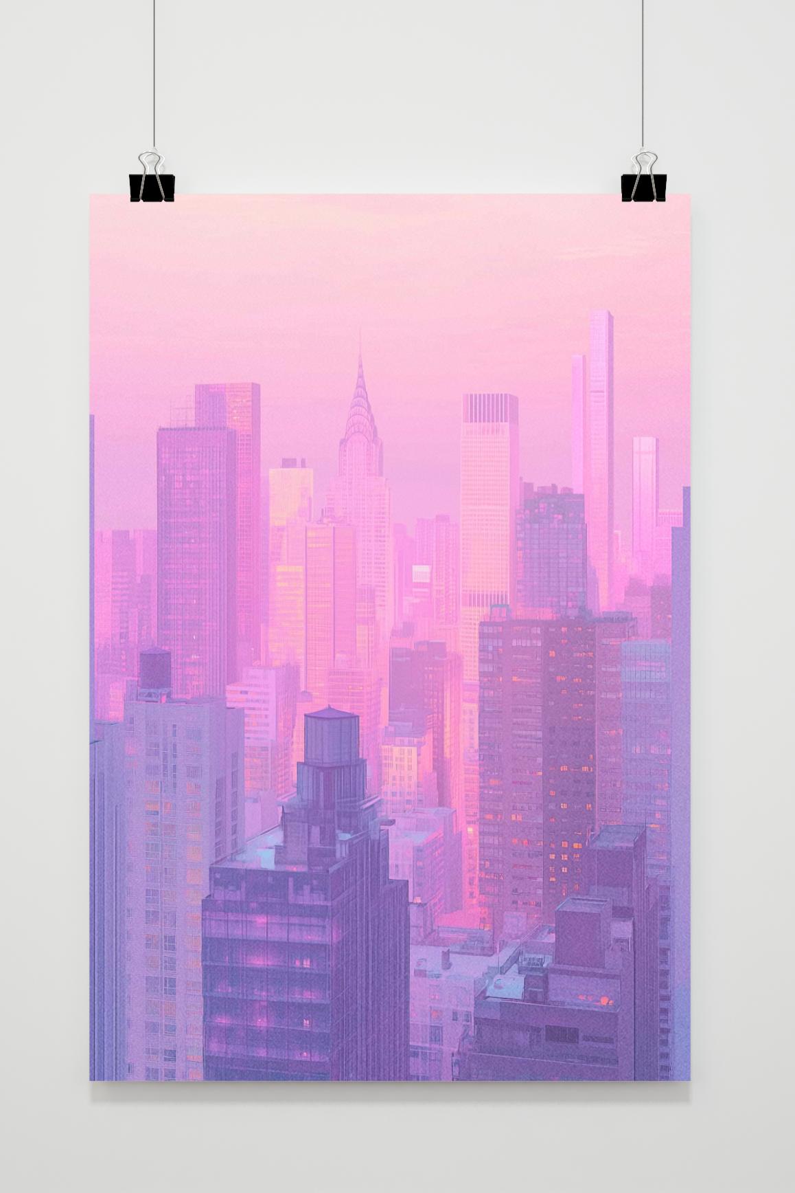 Affiche Paysage Urbain Pastel de 25 Artstreet