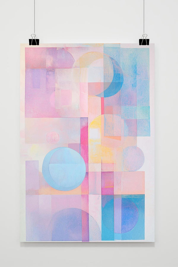 Abstrakte Pastellformen Poster