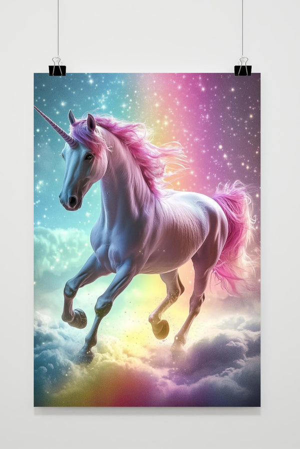 Eenhoorn Pastel poster