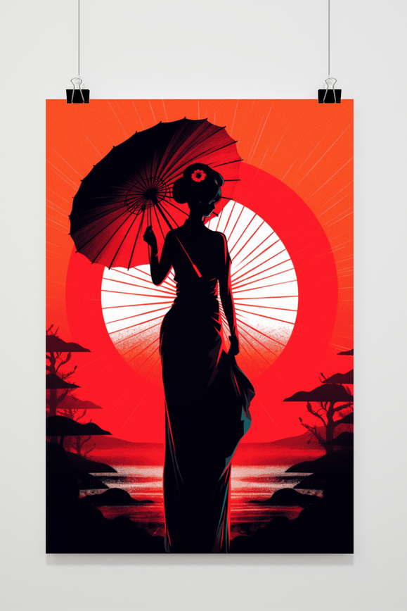 Póster Kimono Abstracto de 25 Artstreet