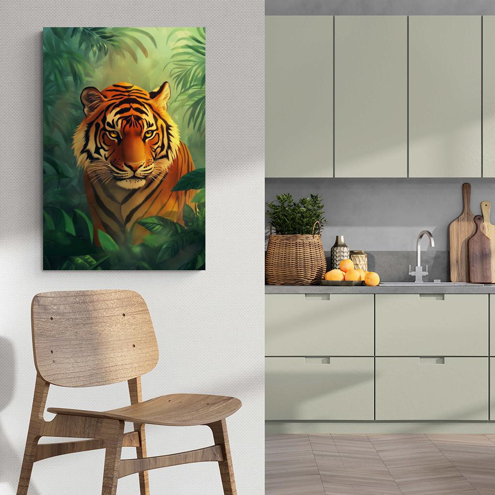Tigre dans la Jungle dans un intérieur