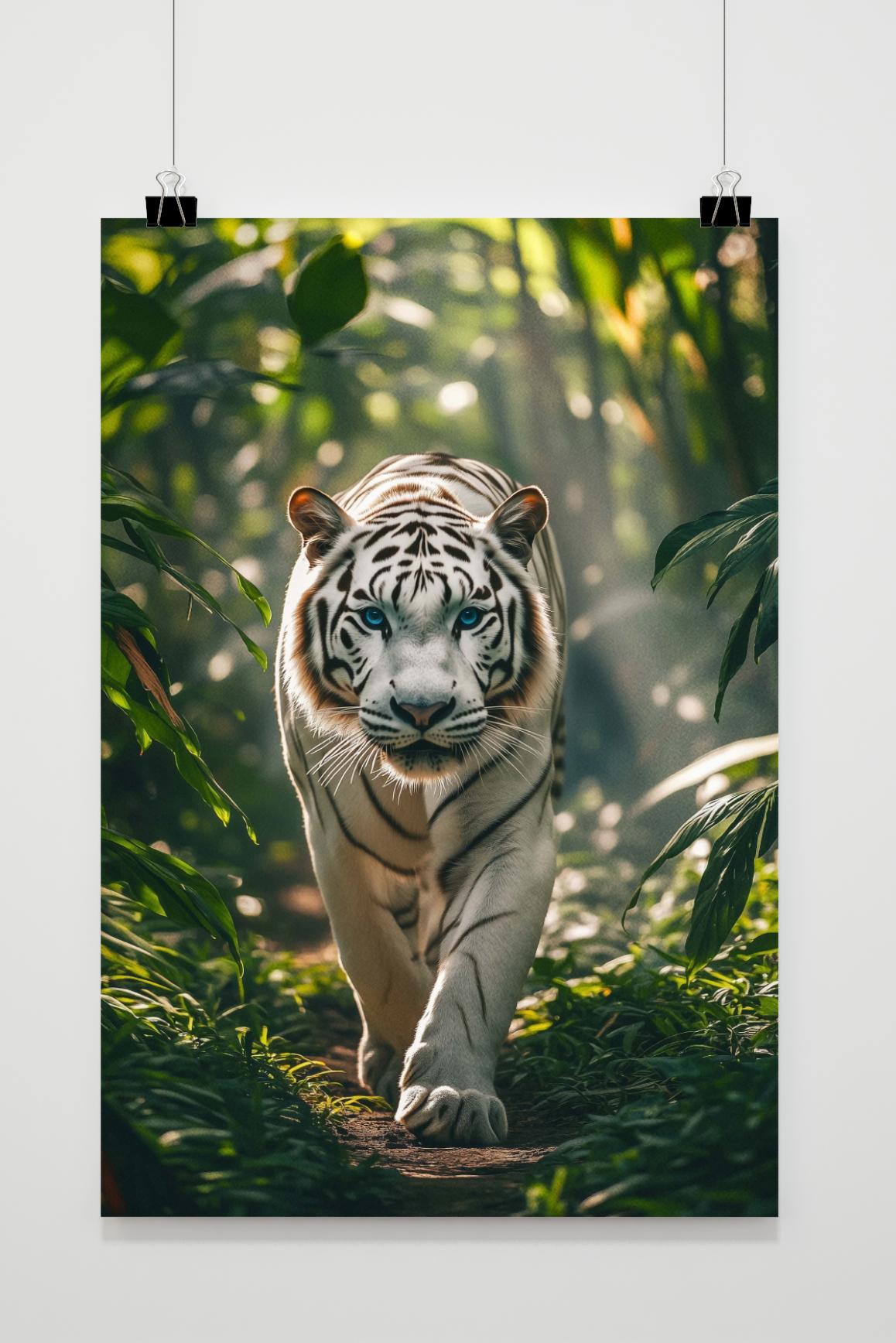 Affiche Tigre Blanc de 25 Artstreet