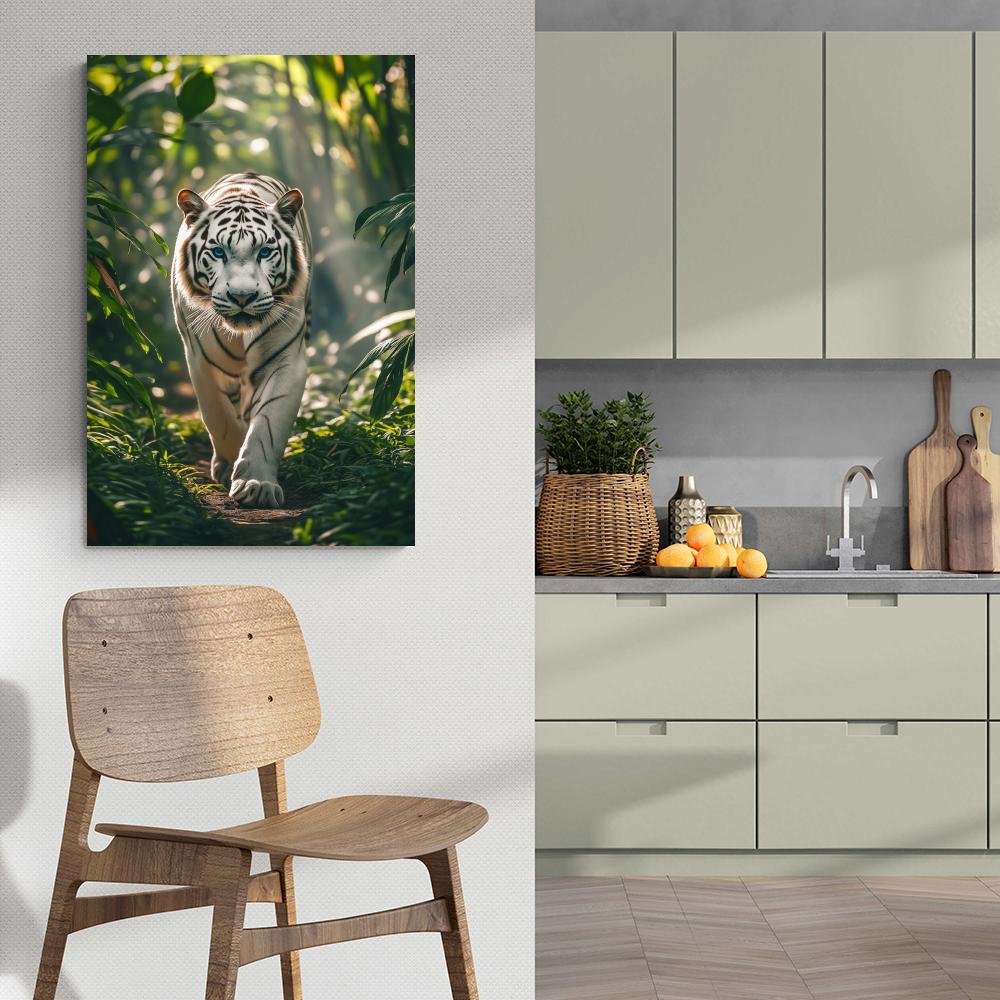 Tigre Blanc dans un intérieur