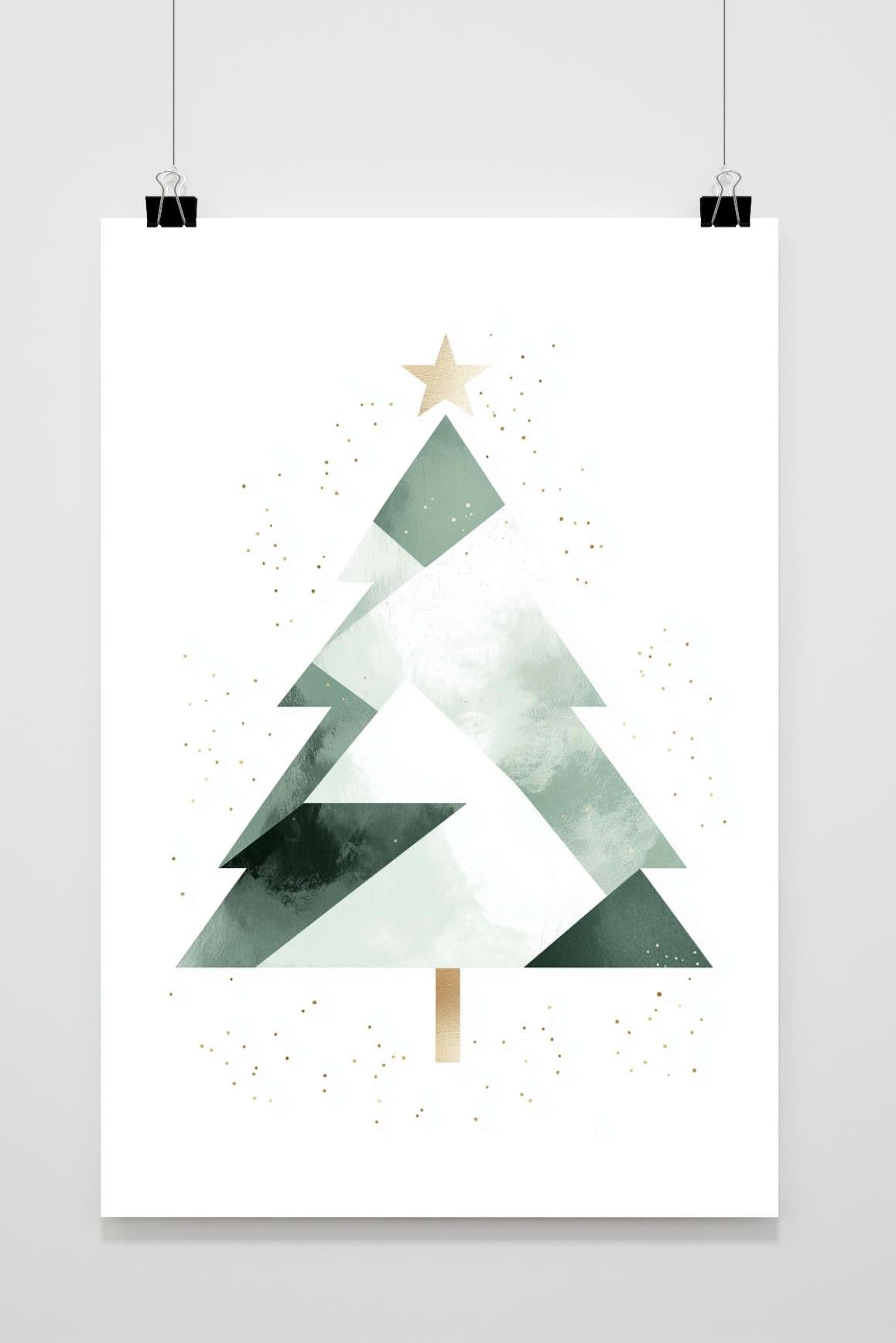 Affiche Sapin de Noël Minimaliste de 25 Artstreet
