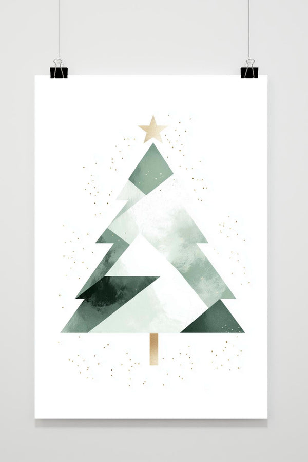 Minimalistischer Weihnachtsbaum Poster
