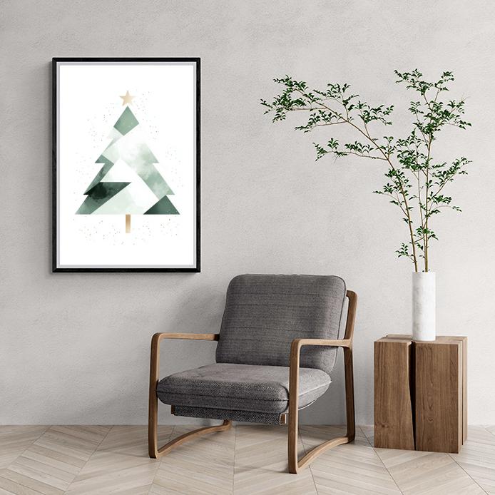 Minimalistische Kerstboom