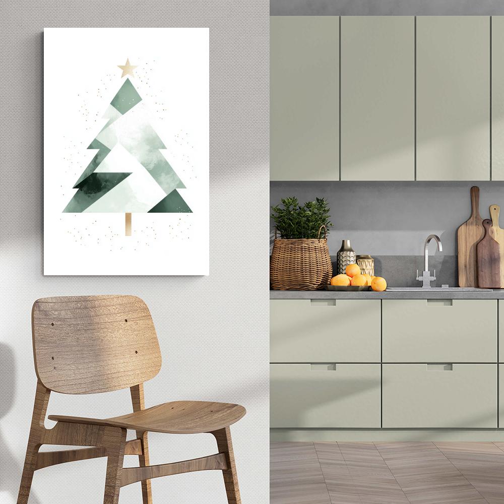 Sapin de Noël Minimaliste dans un intérieur