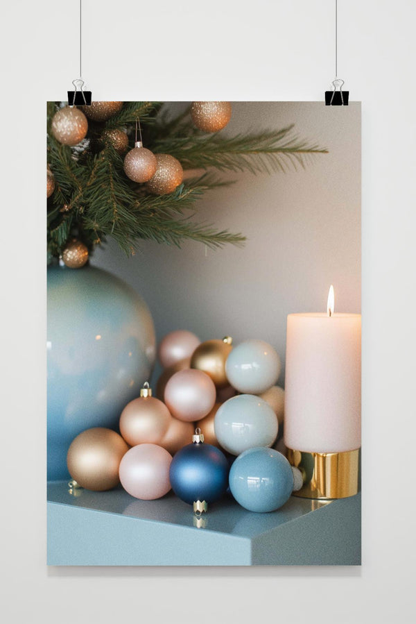 Weihnachtskugeln Poster