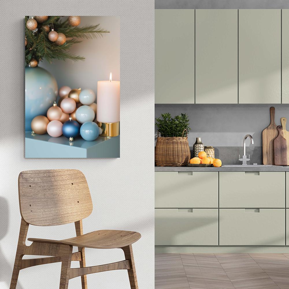Boules de Noël dans un intérieur