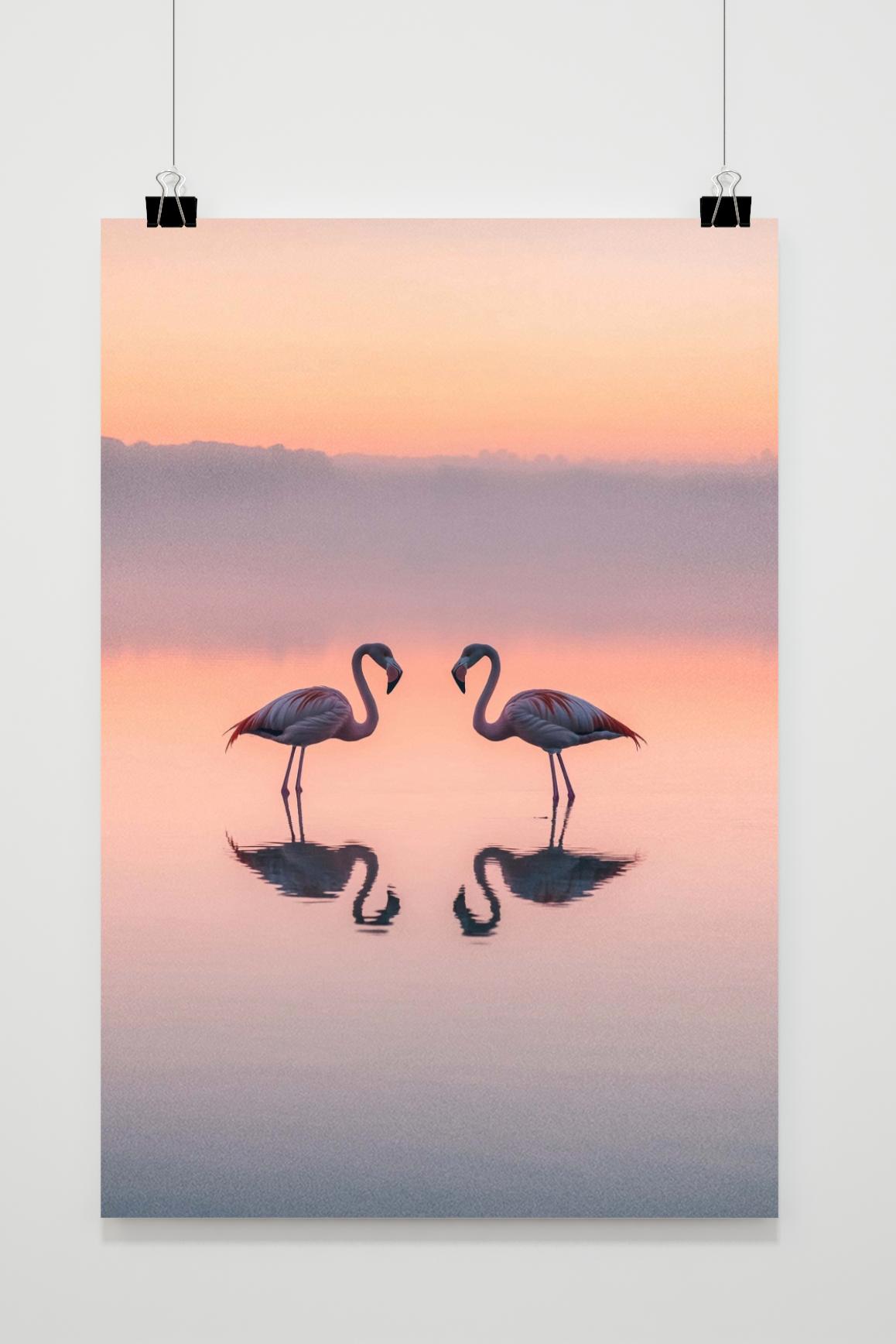 Póster Flamencos de 25 Artstreet