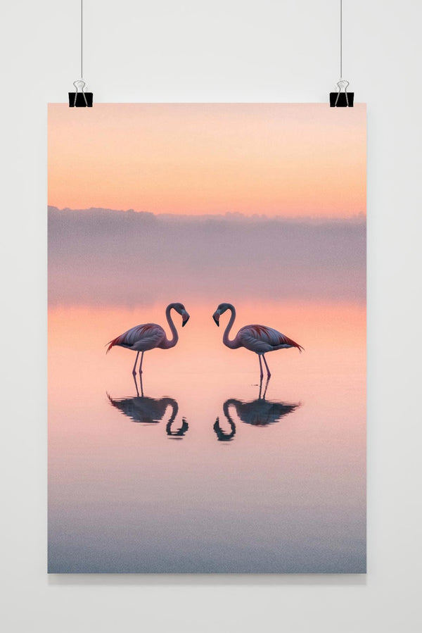 Affiche Flamants roses