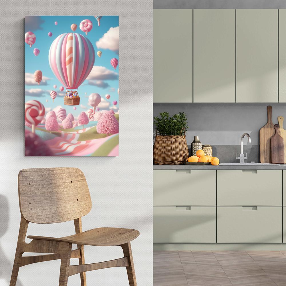 Montgolfière Bonbons dans un intérieur