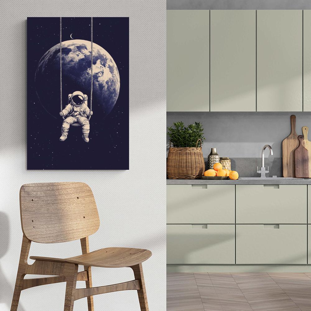 Astronaute Lune dans un intérieur