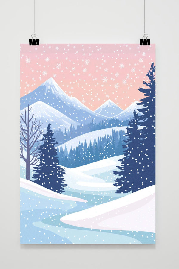 Snow Mountain Blue poster
