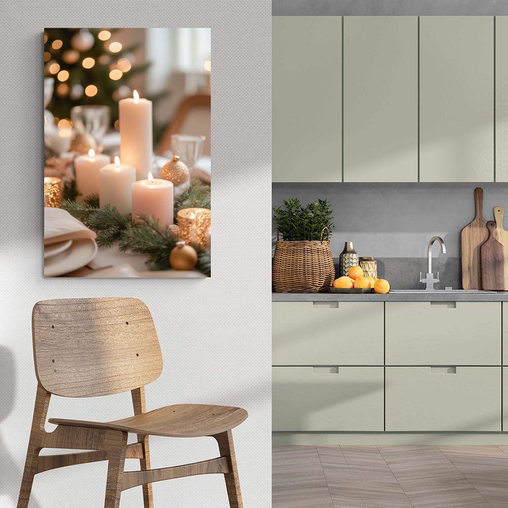 Table de Noël et Bougies dans un intérieur