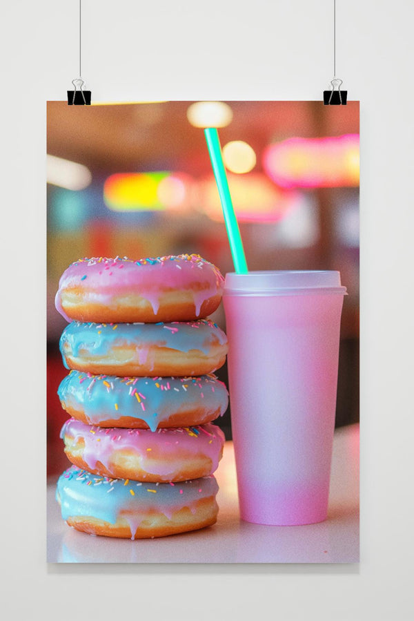Affiche Donuts Boisson