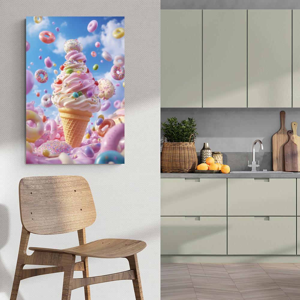 Glace donuts dans un intérieur