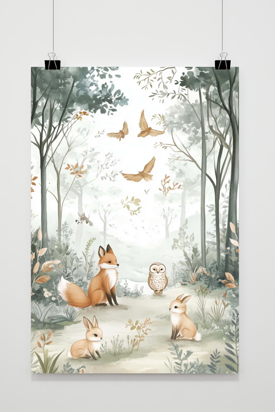 Affiche Animaux Forêt de 25 Artstreet