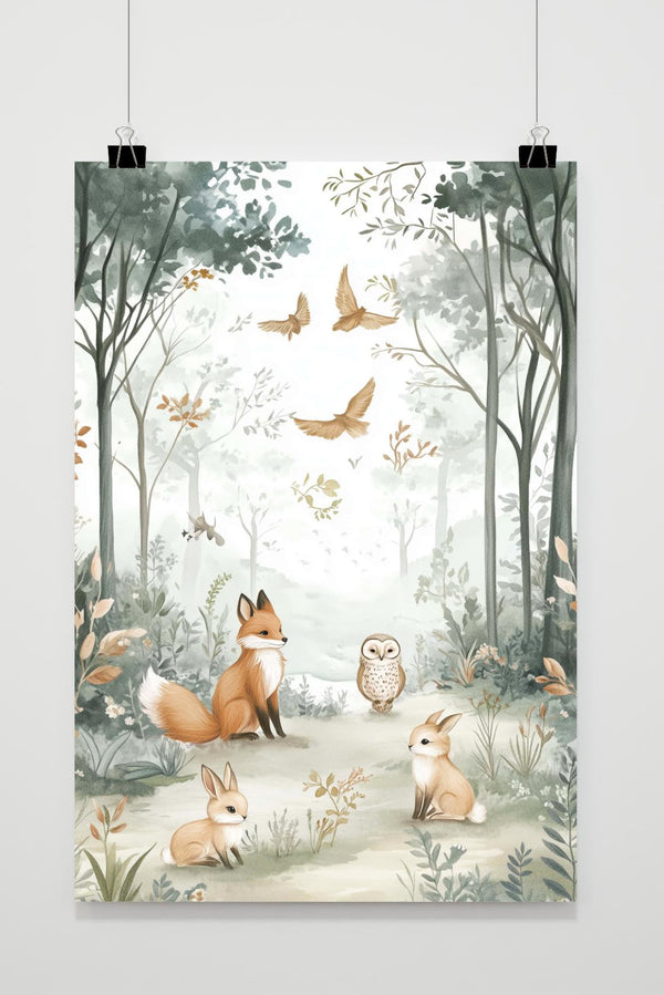 Póster Animales del Bosque