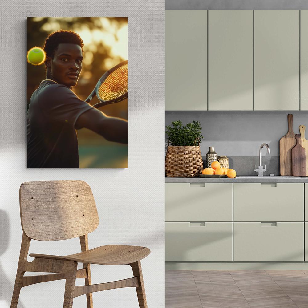Joueur de Tennis dans un intérieur