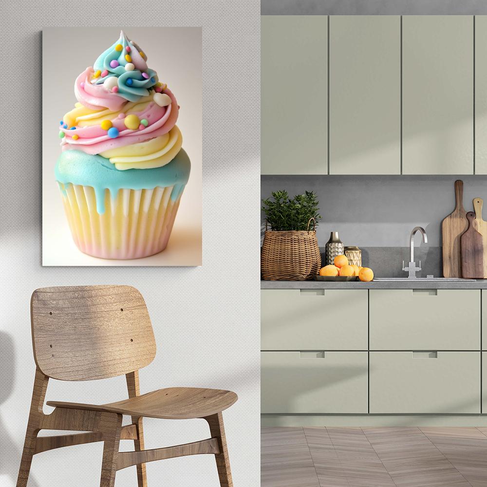 Cupcake Pastel dans un intérieur