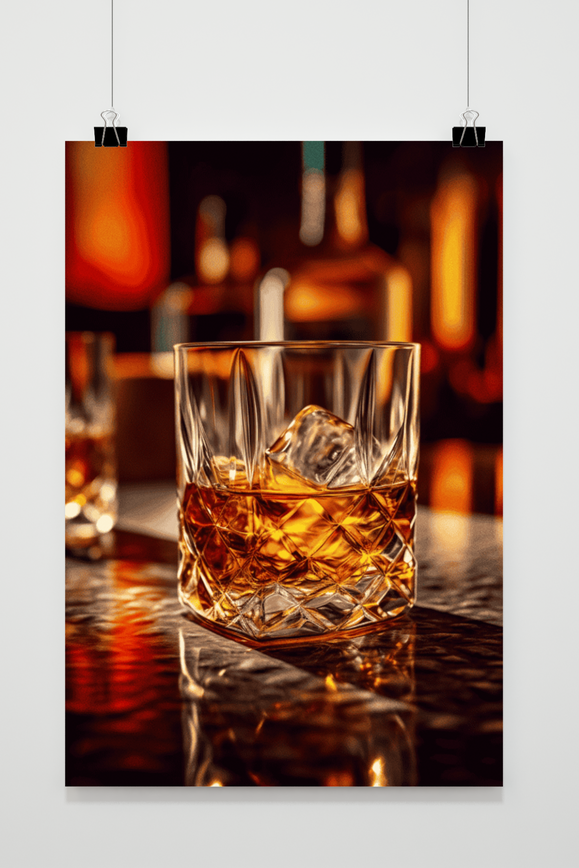 Affiche Verre de Whisky au Bar de 25 Artstreet