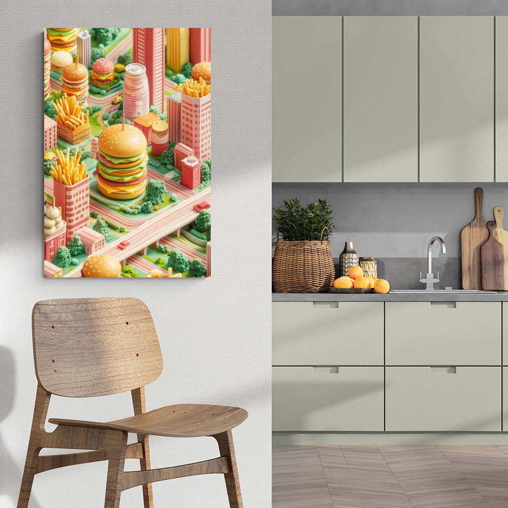 Burger Frites Ville dans un intérieur