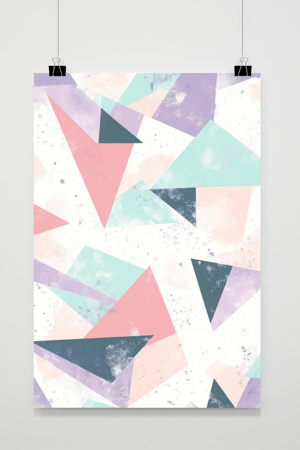Geometrisch Abstract Pastel poster