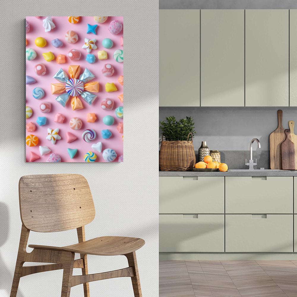 Bonbons Pastel dans un intérieur